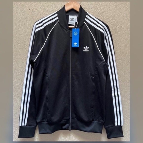 Adidas Zip Up Track Jacket Black Color -Size M - Picture 1 of 1